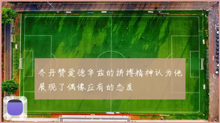 乔丹赞爱德华兹的拼搏精神认为他展现了偶像应有的态度